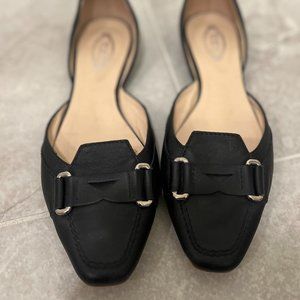 Tod's D'Orsay Black Flats - 8.5